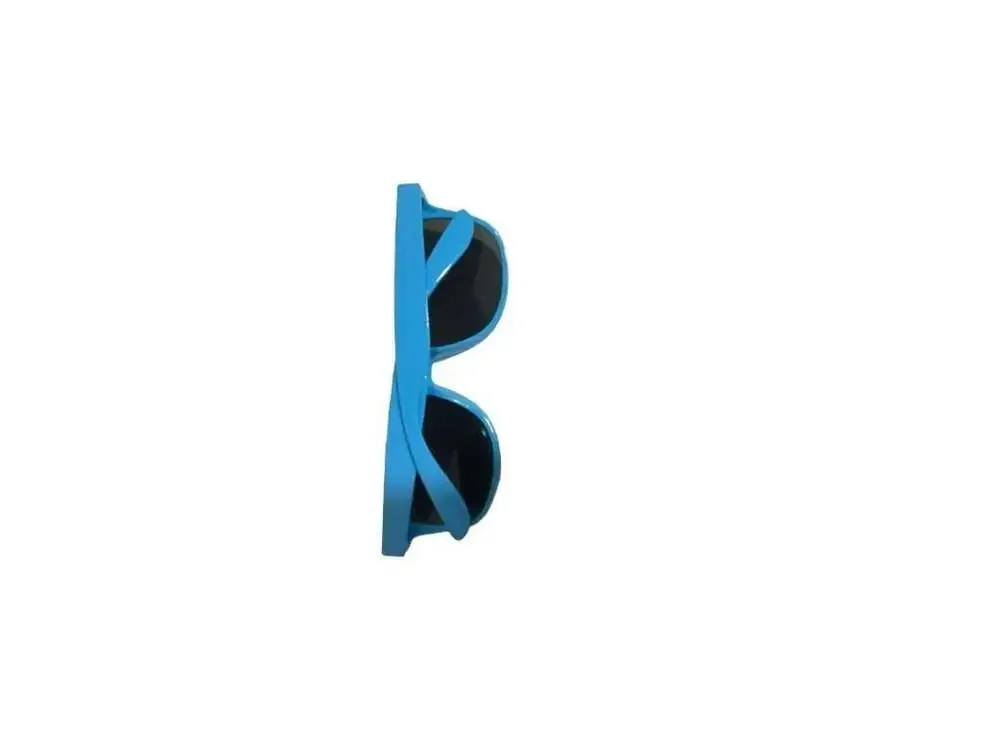 Light Blue Classic Retro Plastic Frame Sunglasses with Dark Lens